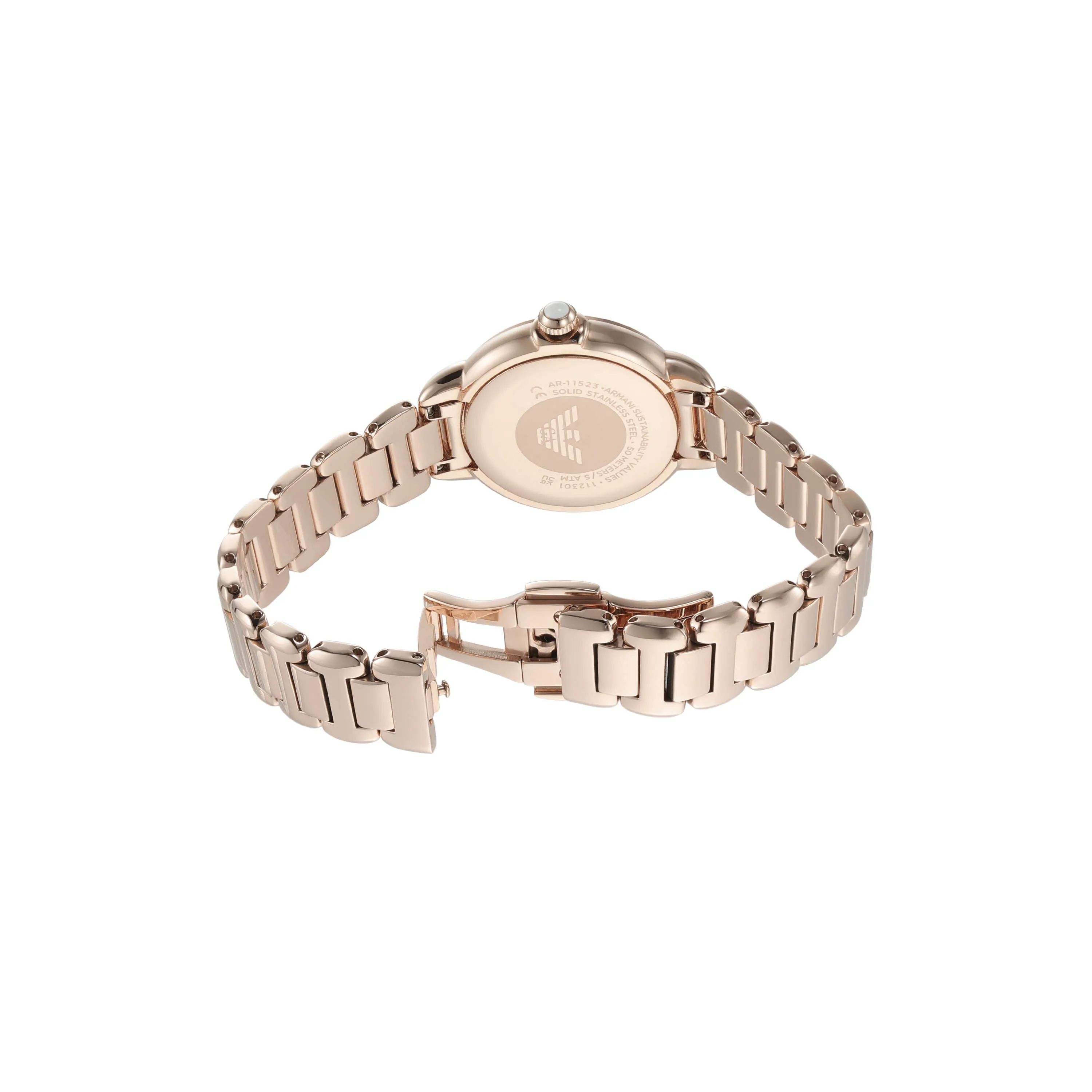 Emporio Armani  Rose Gold Tone Analogue Watch AR11523