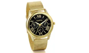 Fashion Ultra Thin Stainless Steel Mesh Band Quartz Wristwatch