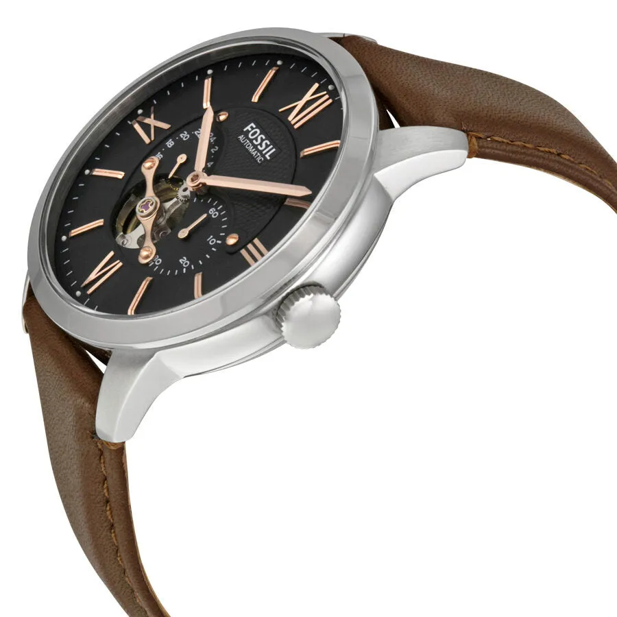 Fossil Townsman Mechanical Black Dial Brown Leather Men's Watch ME3061