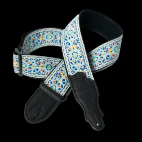 Franklin Straps Retro Folk Weave Guitar Strap - Light Blue