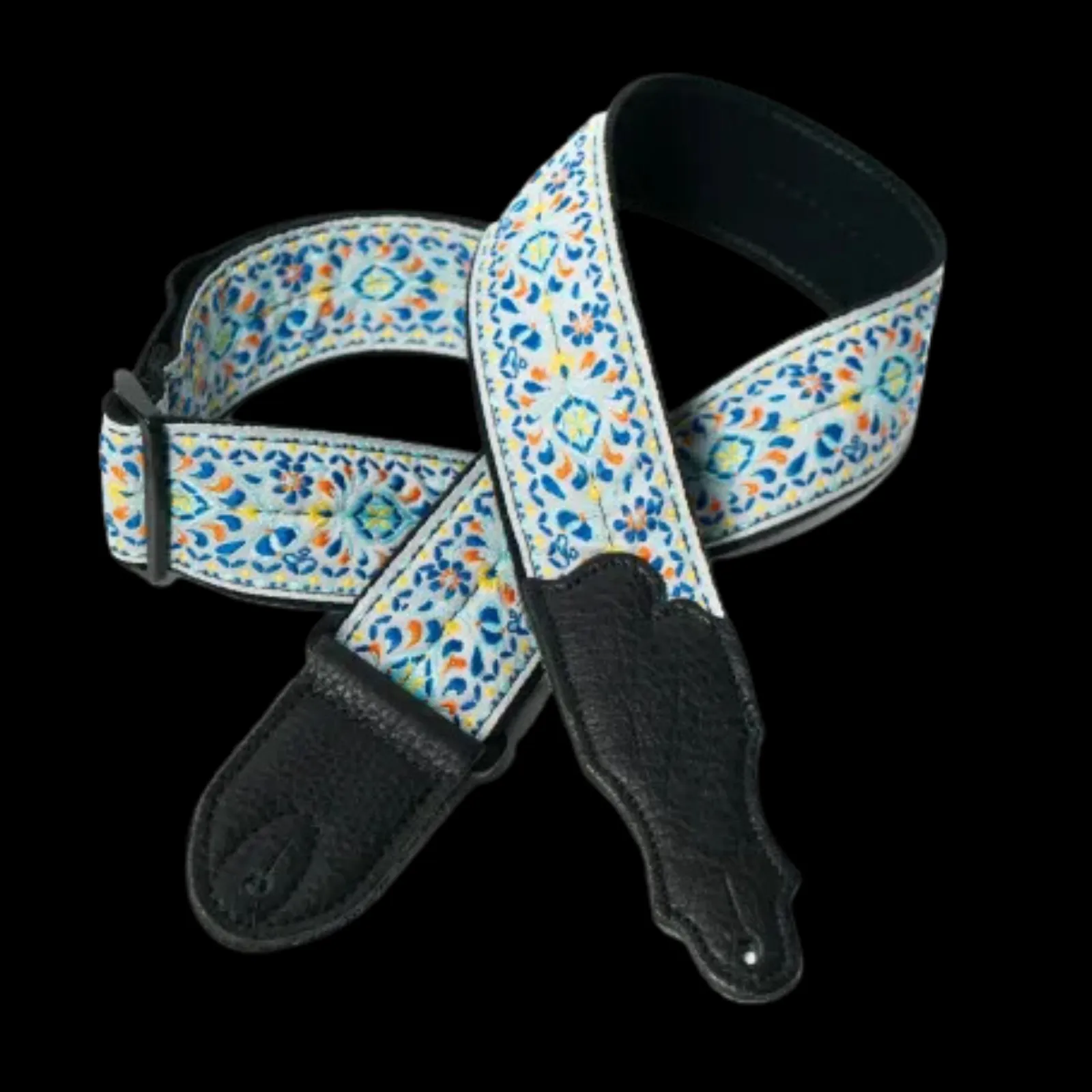 Franklin Straps Retro Folk Weave Guitar Strap - Light Blue