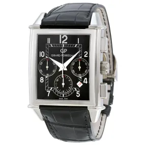 Girard Perregaux Chronograph Vintage 1945 XXL Automatic Black Dial Black Leather Men's Watch 25840-53-611-BA6A