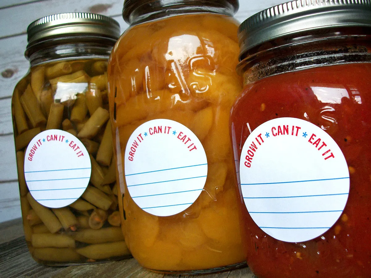 Grow it Can it Eat it Canning Labels