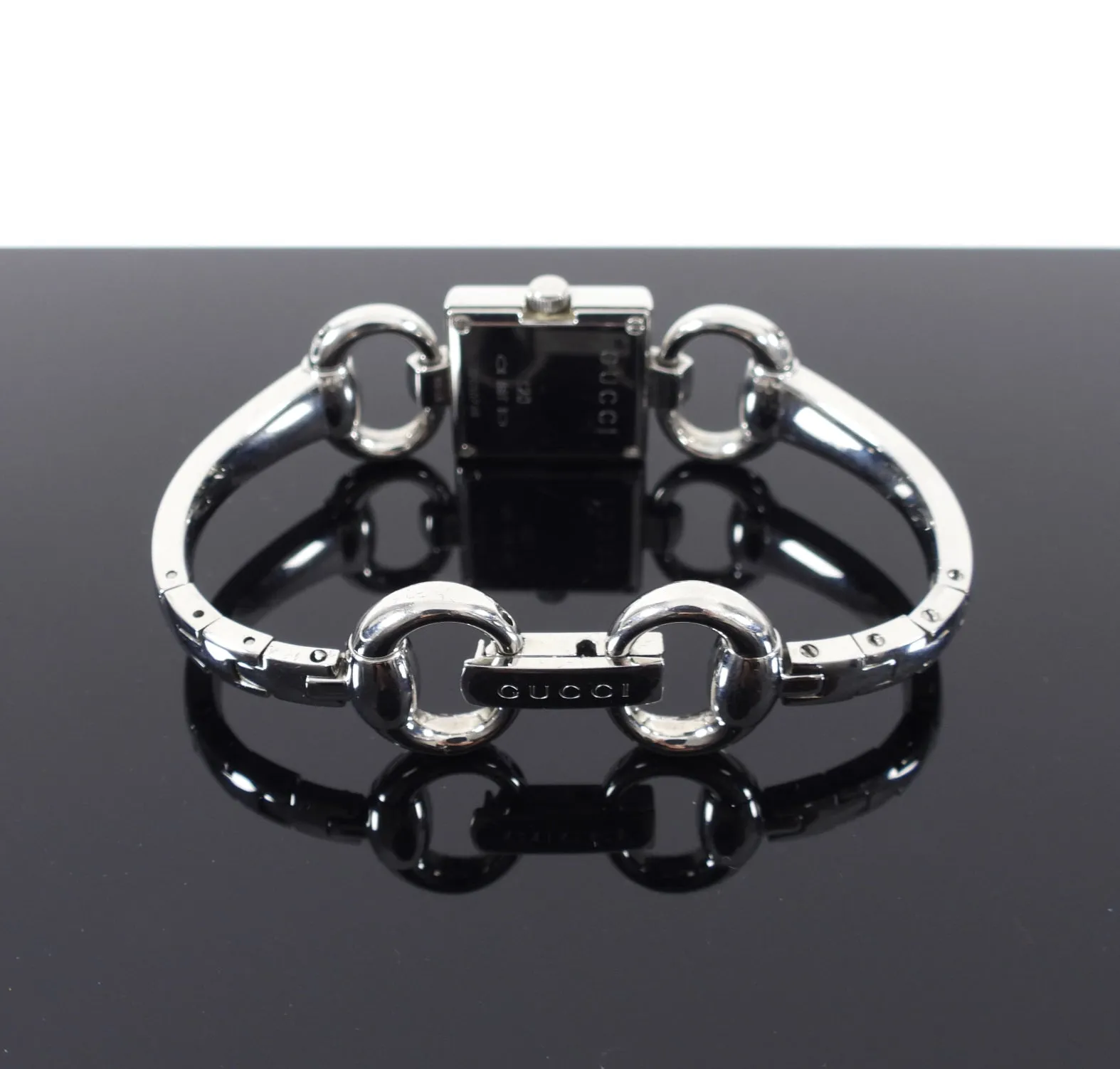 Gucci Tornabuoni Silver Horsebit Bracelet Watch 120