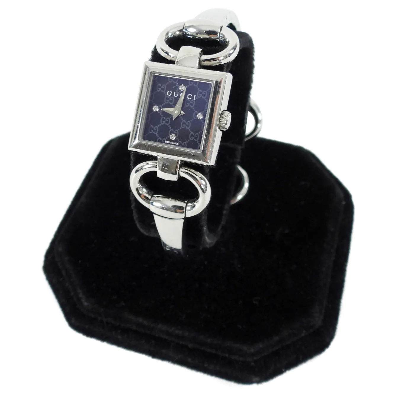 Gucci Tornabuoni Silver Horsebit Bracelet Watch 120
