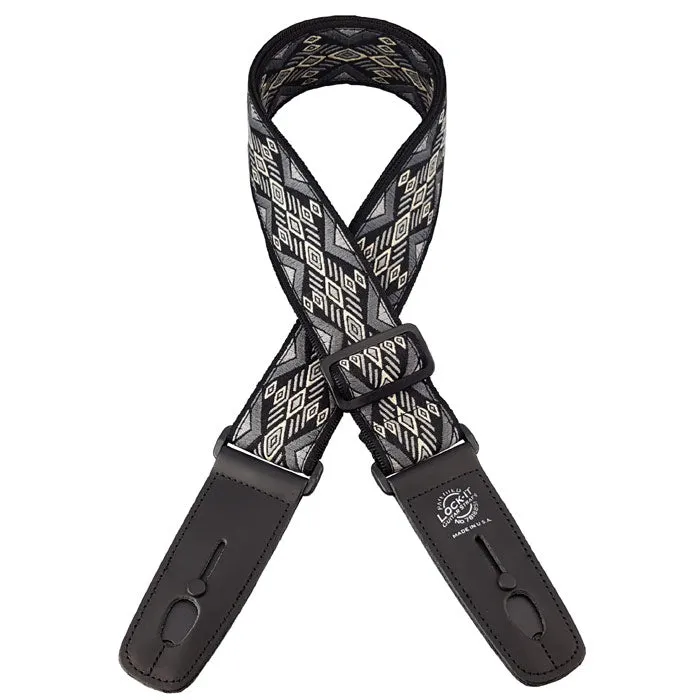 Henry Heller LIS-070-CC 2" Vintage Strap w/ Lock-It, Carbon Canyon