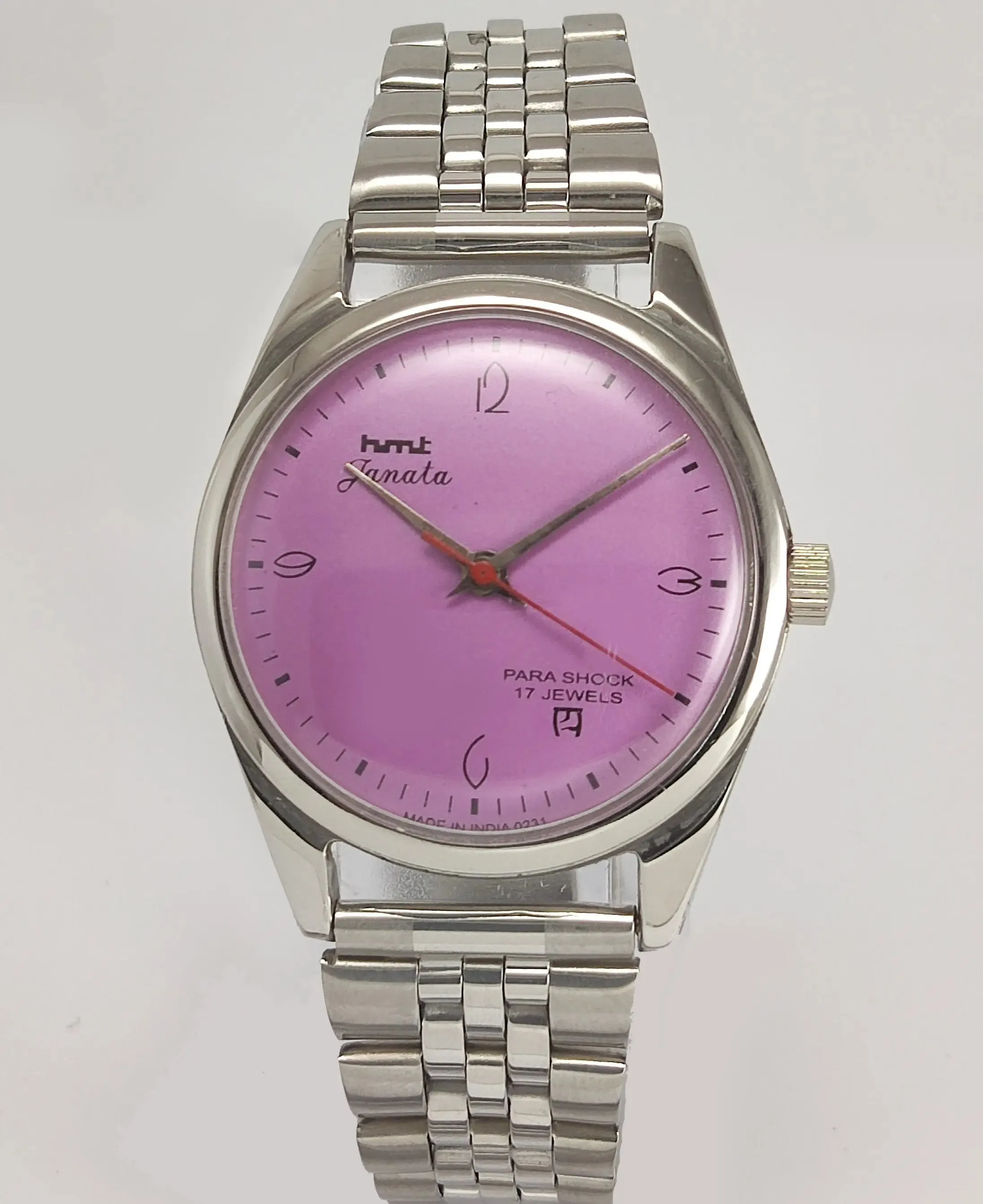 HMT Janata 17 Jewels Purple Dial Mechanical Hand winding Men's Wrist Watch