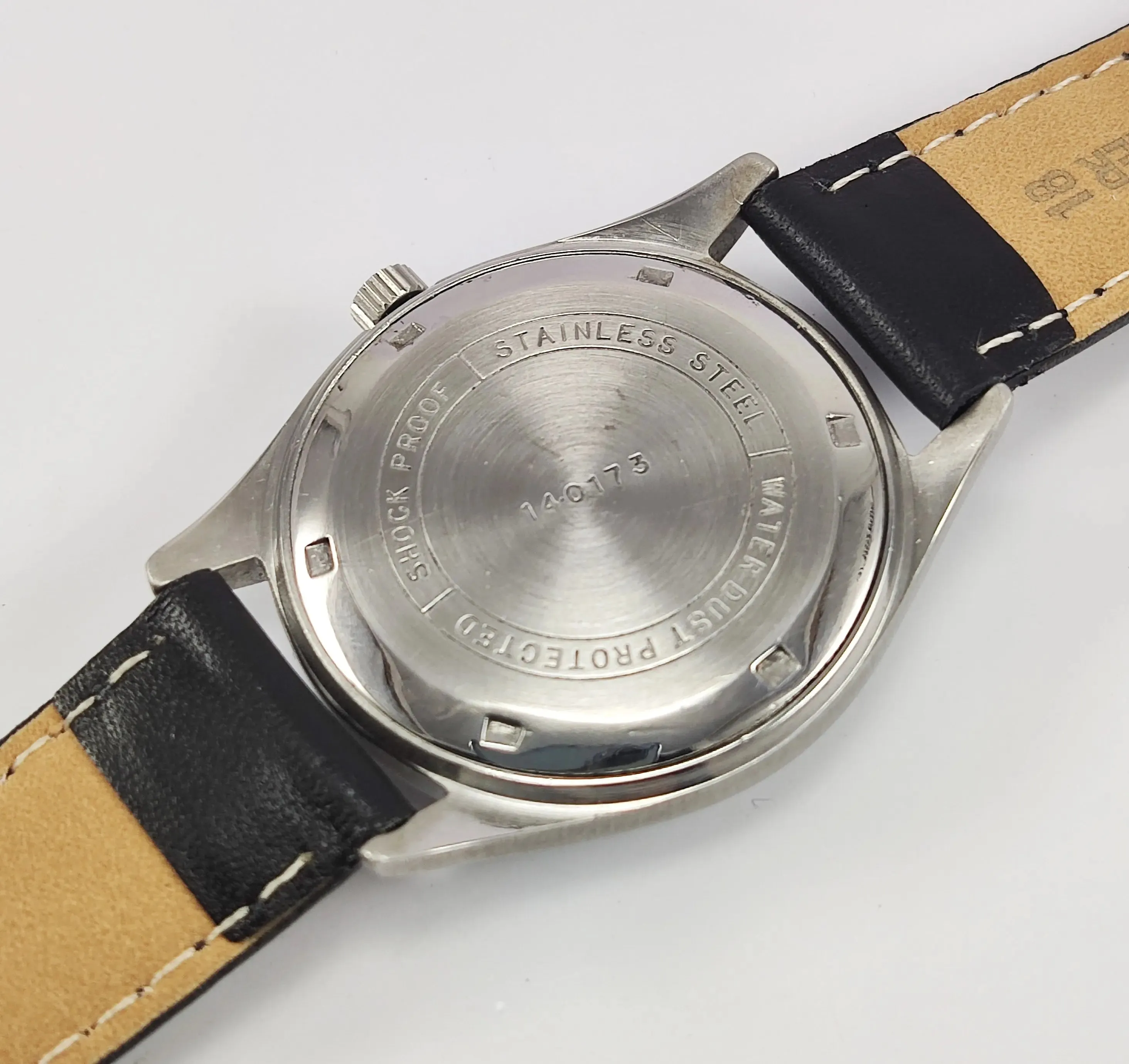 HMT Janata Para Shock 17 Jewels Black Devanagari Dial Mechanical Hand winding Men's Wrist Watch
