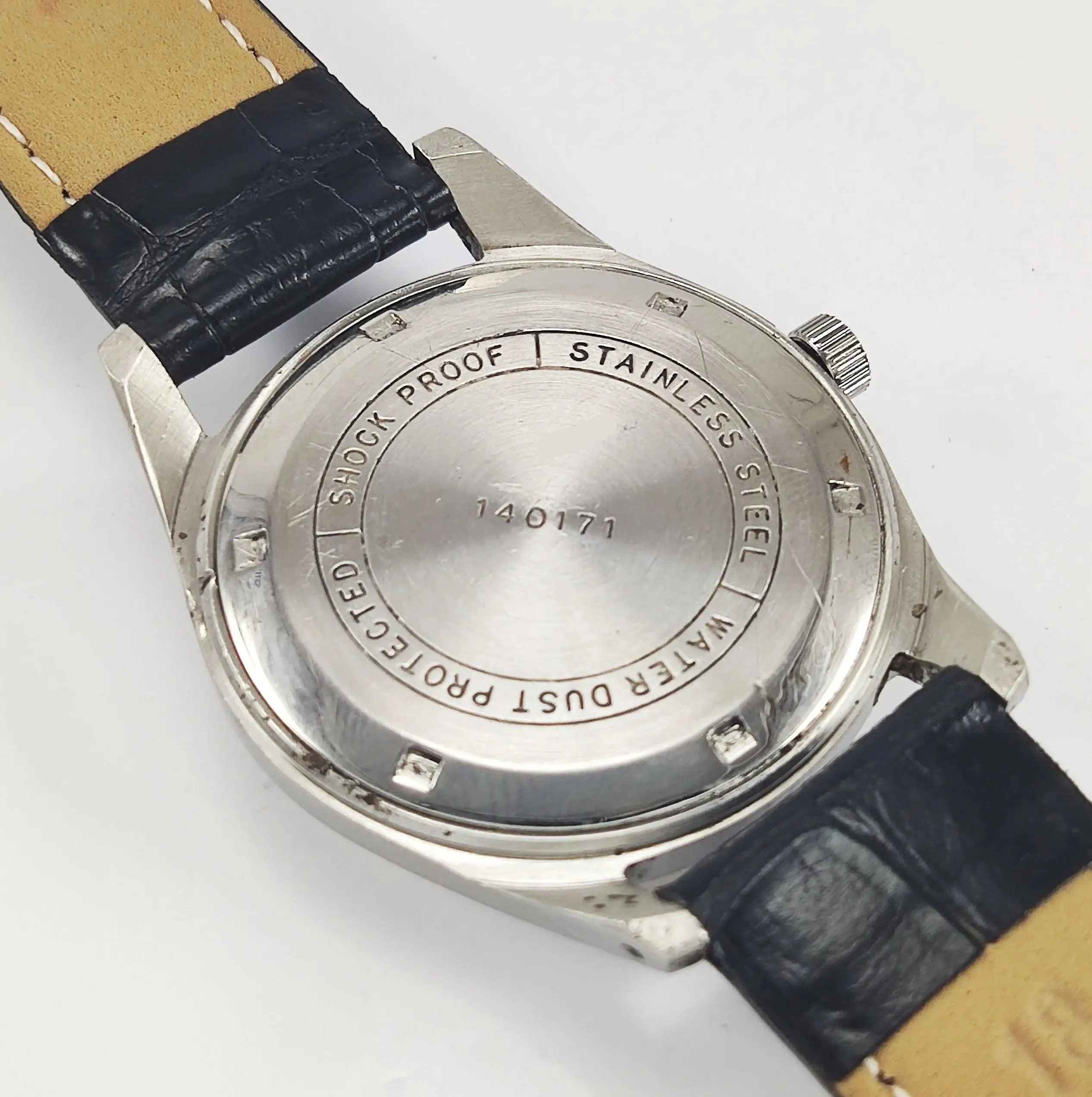 HMT Janata Para Shock 17 Jewels Golden Dial Mechanical Hand winding Men's Wrist Watch