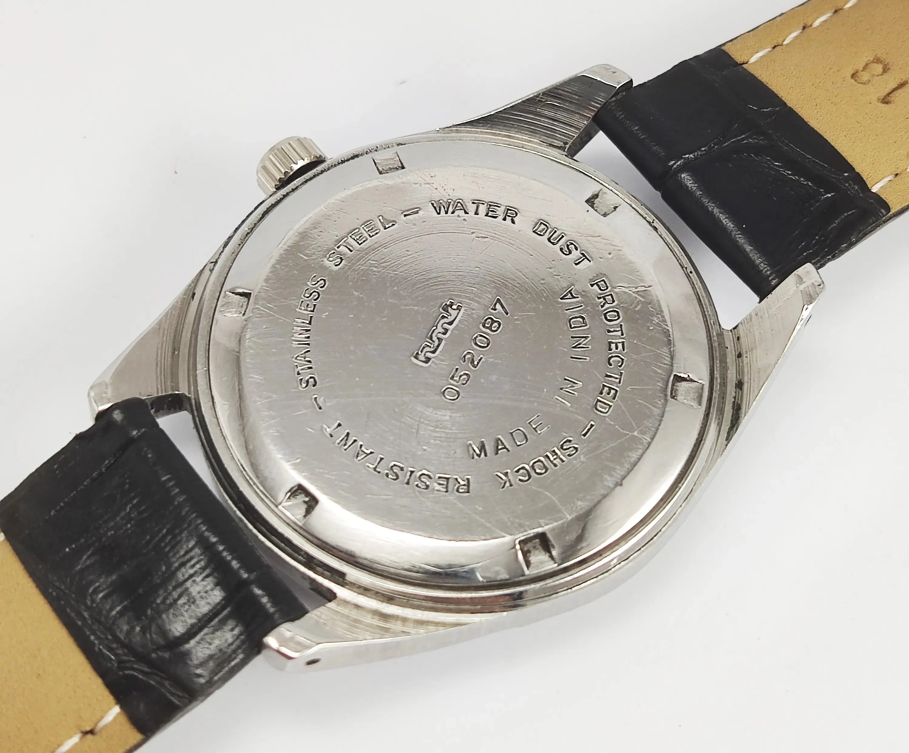 HMT Janata Para Shock 17 Jewels Navy Blue Urdu/Arabic Dial Mechanical Hand winding Men's Wrist Watch