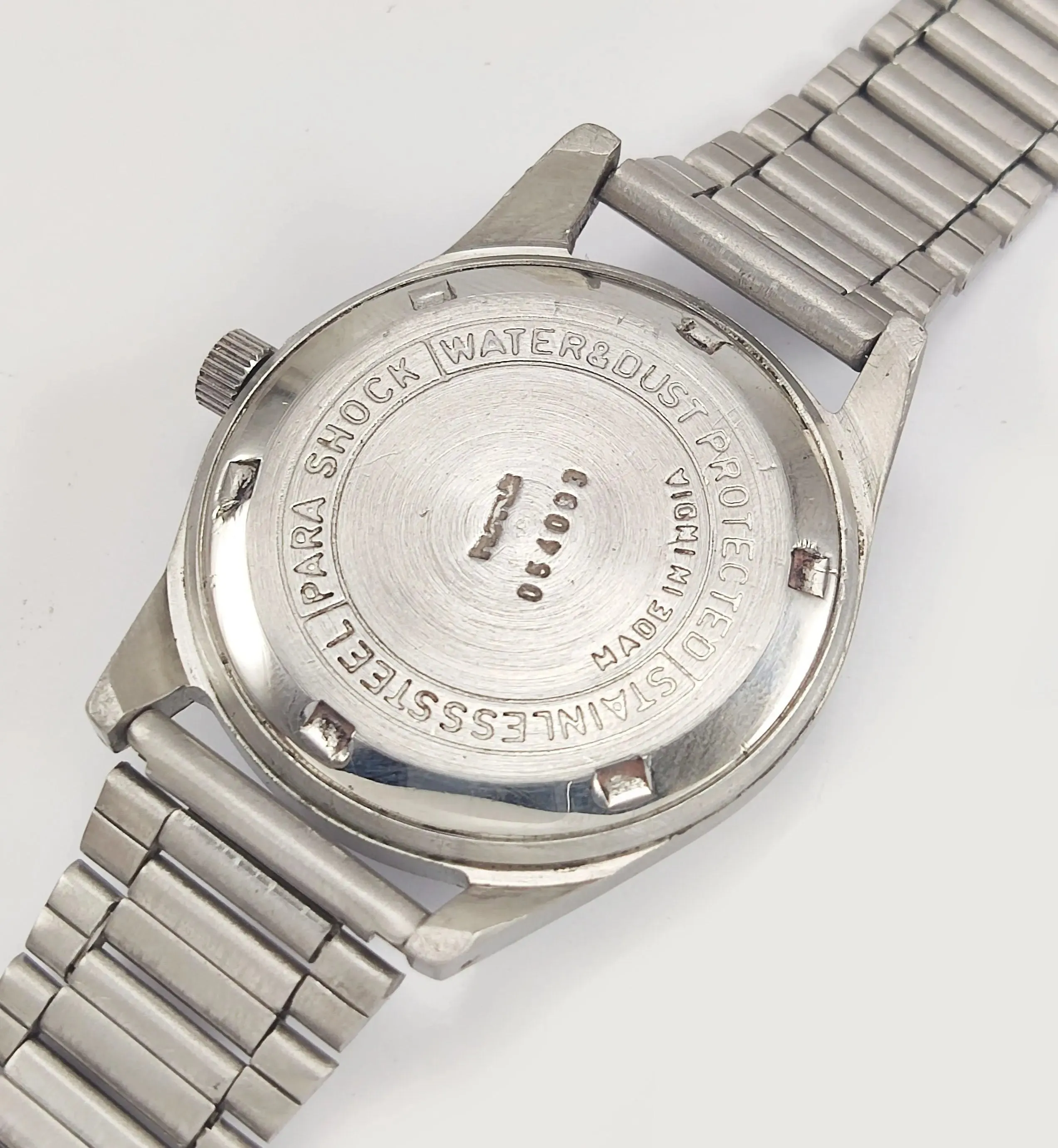 HMT Janata Para Shock 17 Jewels Urdu/Arabic White Dial Mechanical Hand winding Men's Wrist Watch