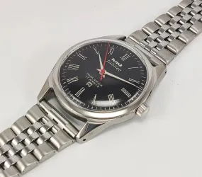 HMT Jubilee Para Shock 17 Jewels Black Dial Mechanical Hand winding Men's Wrist Watch