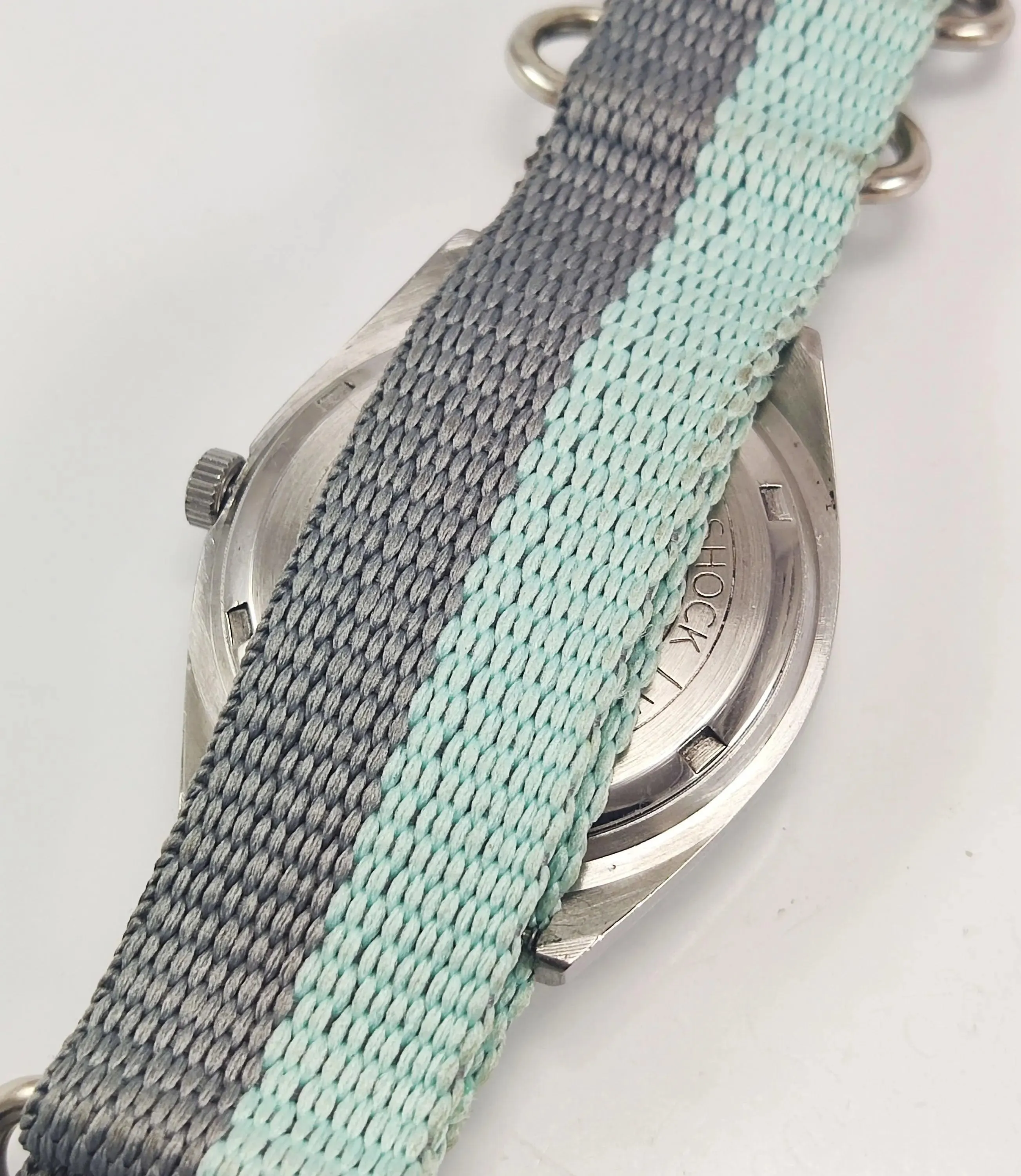 HMT Tareeq Para Shock 17 Jewels Pista Green Dial Date Function Mechanical Hand winding Men's Wrist Watch