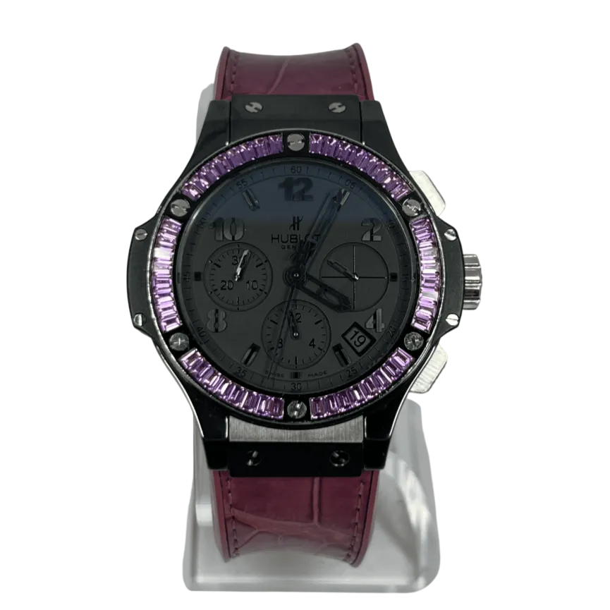 Hublot Big Bang Black Tutti Frutti Purple Ceramic & Sapphires Lady's Watch
