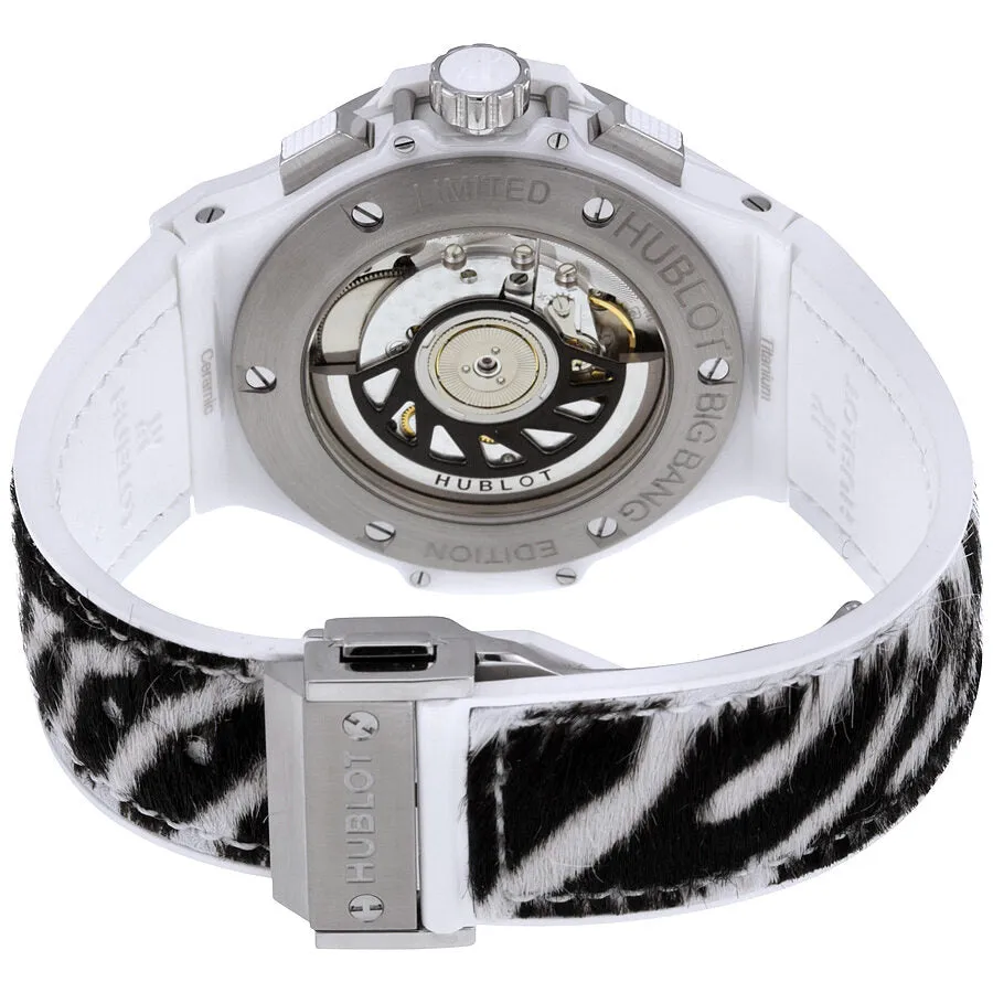 Hublot Big Bang Chronograph Zebra Diamond Dial 18kt White Gold Unisex Watch 341HW7517VR1975 341.HW.7517.VR.1975