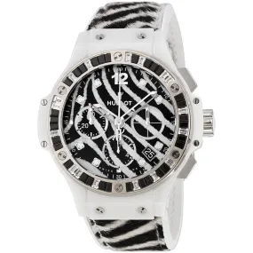 Hublot Big Bang Chronograph Zebra Diamond Dial 18kt White Gold Unisex Watch 341HW7517VR1975 341.HW.7517.VR.1975
