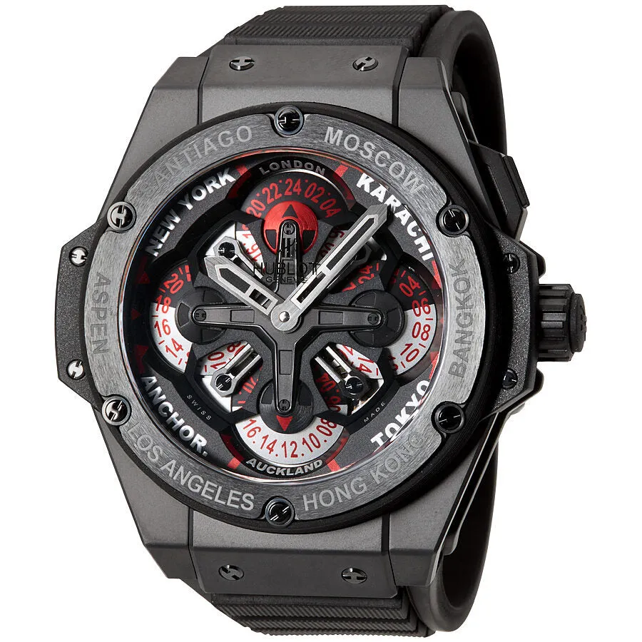 Hublot Big Bang King Power Unico GMT Skeleton Dial Ceramic Men's Watch 771.CI.1170.RX