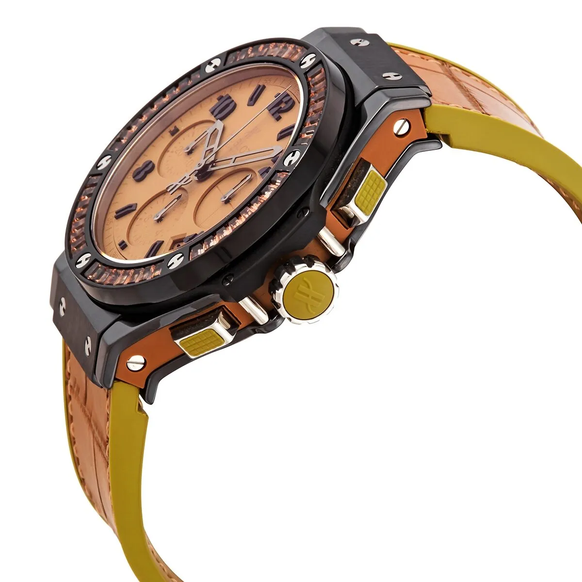 Hublot Big Bang Tutti Frutti Tan Dial Chronograph Unisex Watch 341CA5390LR1918 341.CA.5390.LR.1918