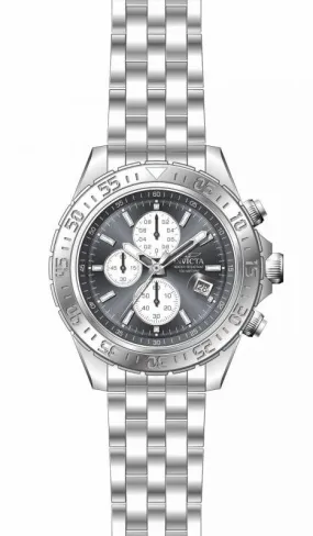 Invicta Aviator Chronograph Charcoal Dial Stainless Steel Men's Watch 18850