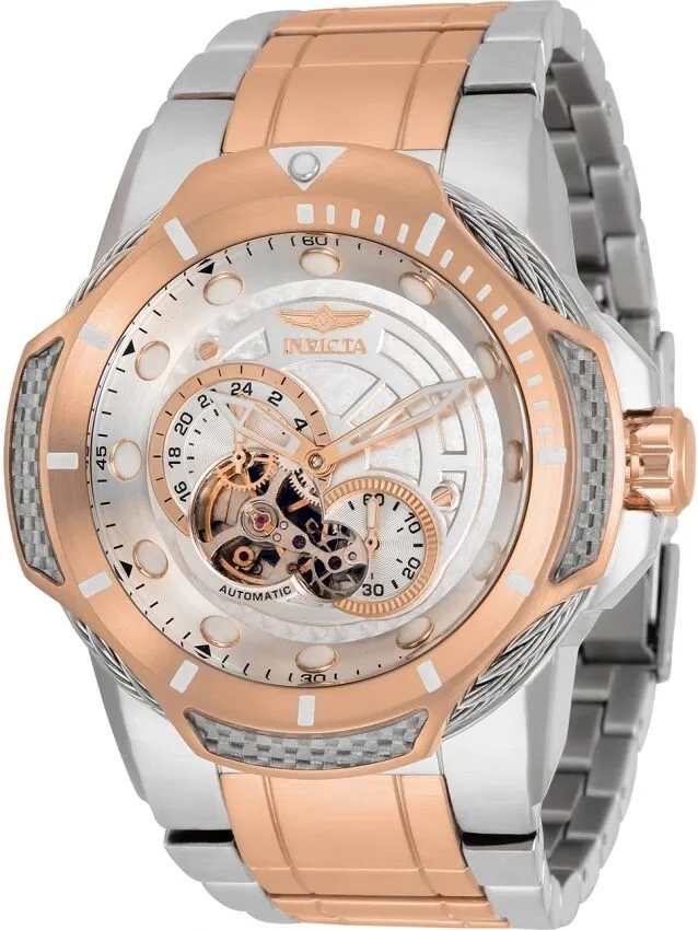 Invicta Bolt Automatic White Dial Two-tone Men's Watch 31176