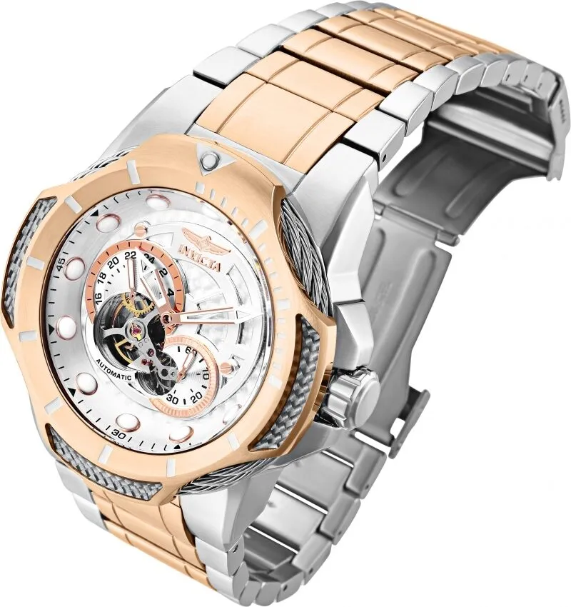 Invicta Bolt Automatic White Dial Two-tone Men's Watch 31176