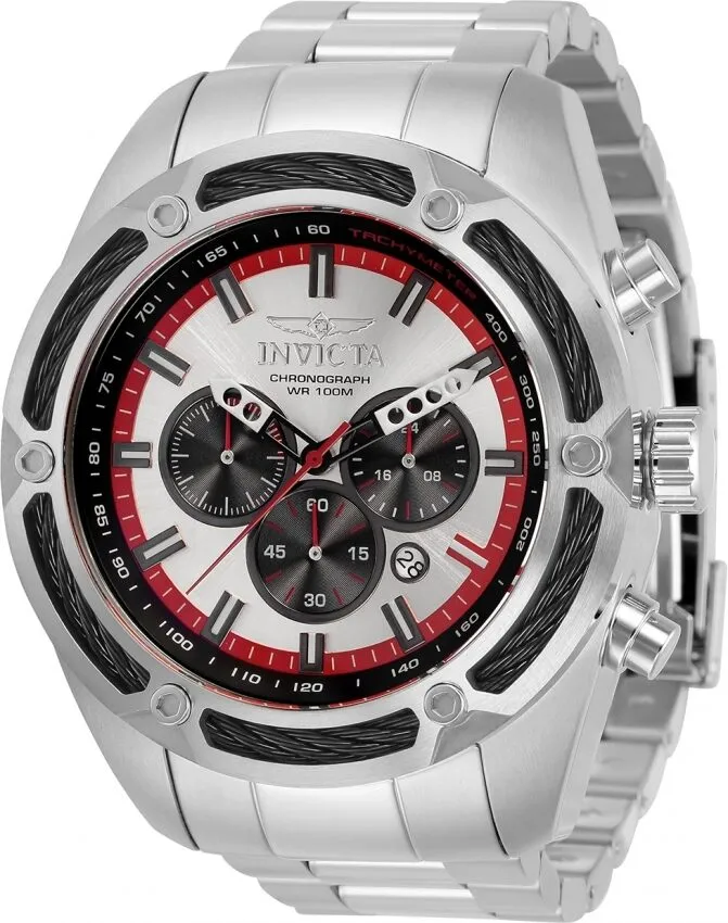 Invicta Bolt Chronograph Quartz Silver Dial Men's Watch 31435