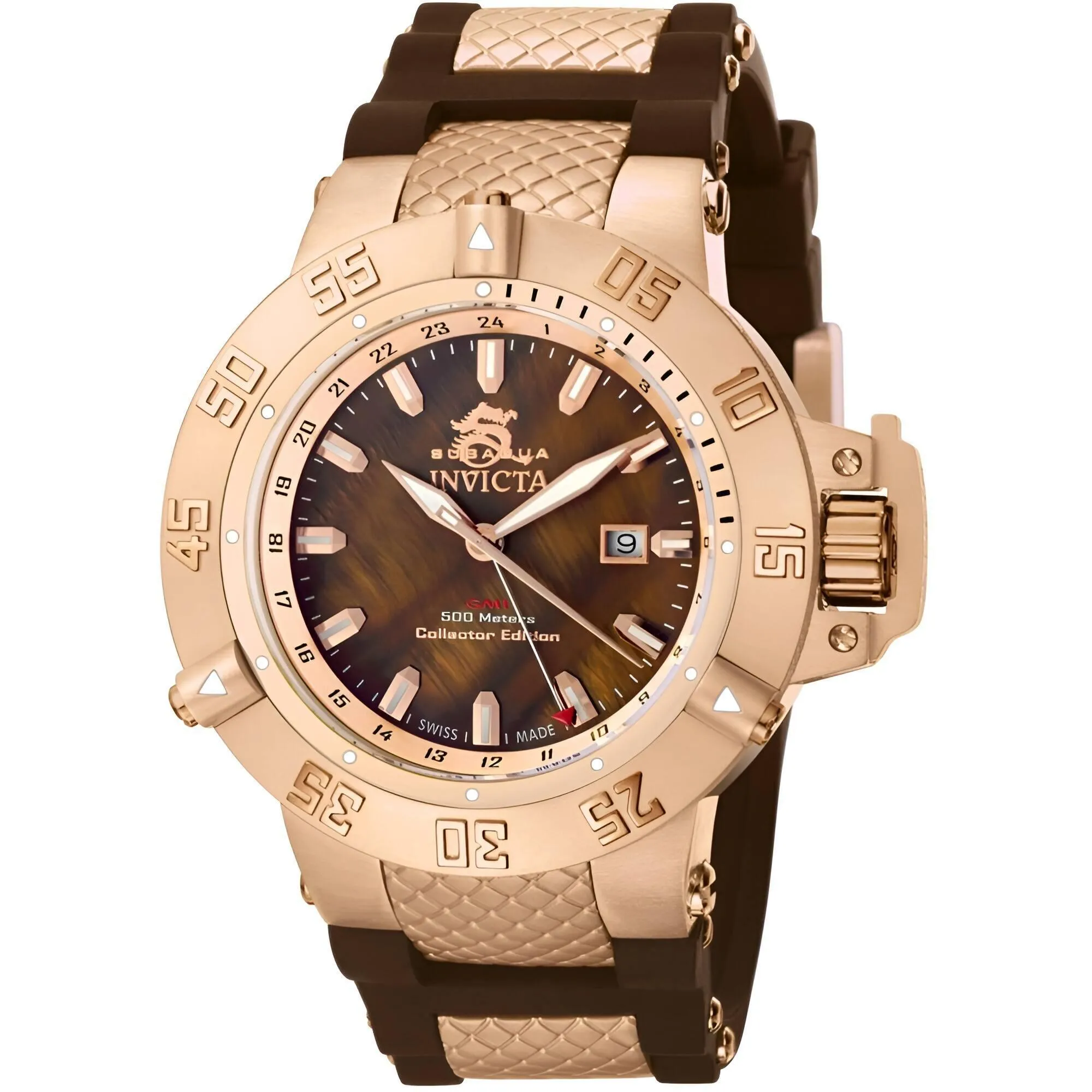 Invicta Men's Watch - Subaqua Rose Gold and Brown Mother of Pearl Dial Dive | 0739
