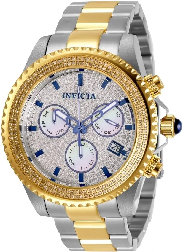 Invicta Pro Diver Chronograph Quartz Diamond White Dial Men's Watch 31992