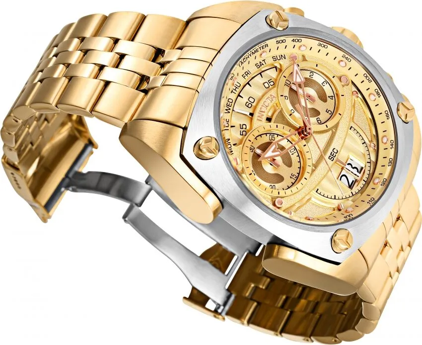 Invicta Reserve Chronograph Quartz Gold Dial Men's Watch 32072