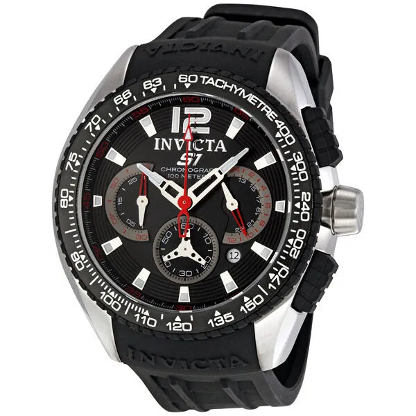 Invicta S1 Racing Chronograph Black Dial Stainless Steel Men's Watch 1453