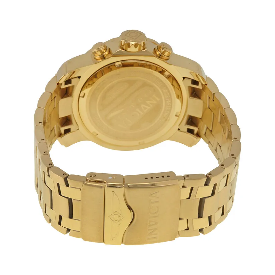 Invicta Scuba Pro Diver Chronograph Gold Dial Gold-tone Men's Watch 0074