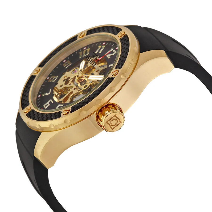 Invicta Specialty Mechanical Skeleton Dial Black Silicone Men's Watch 16279
