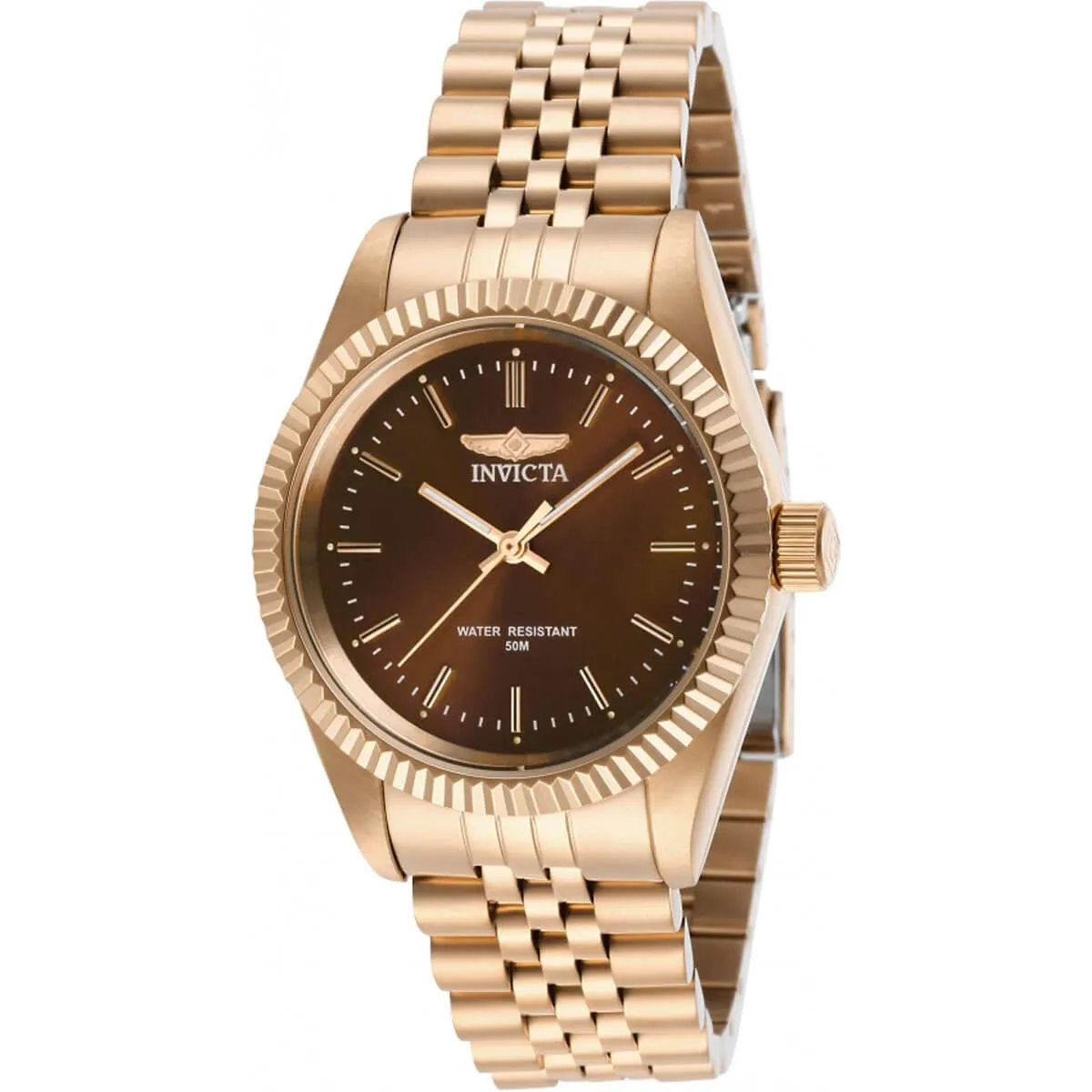 Invicta Women's Quartz Watch - Specialty Brown Dial Rose Gold Bracelet | 29416