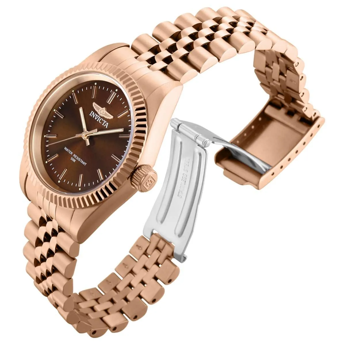 Invicta Women's Quartz Watch - Specialty Brown Dial Rose Gold Bracelet | 29416