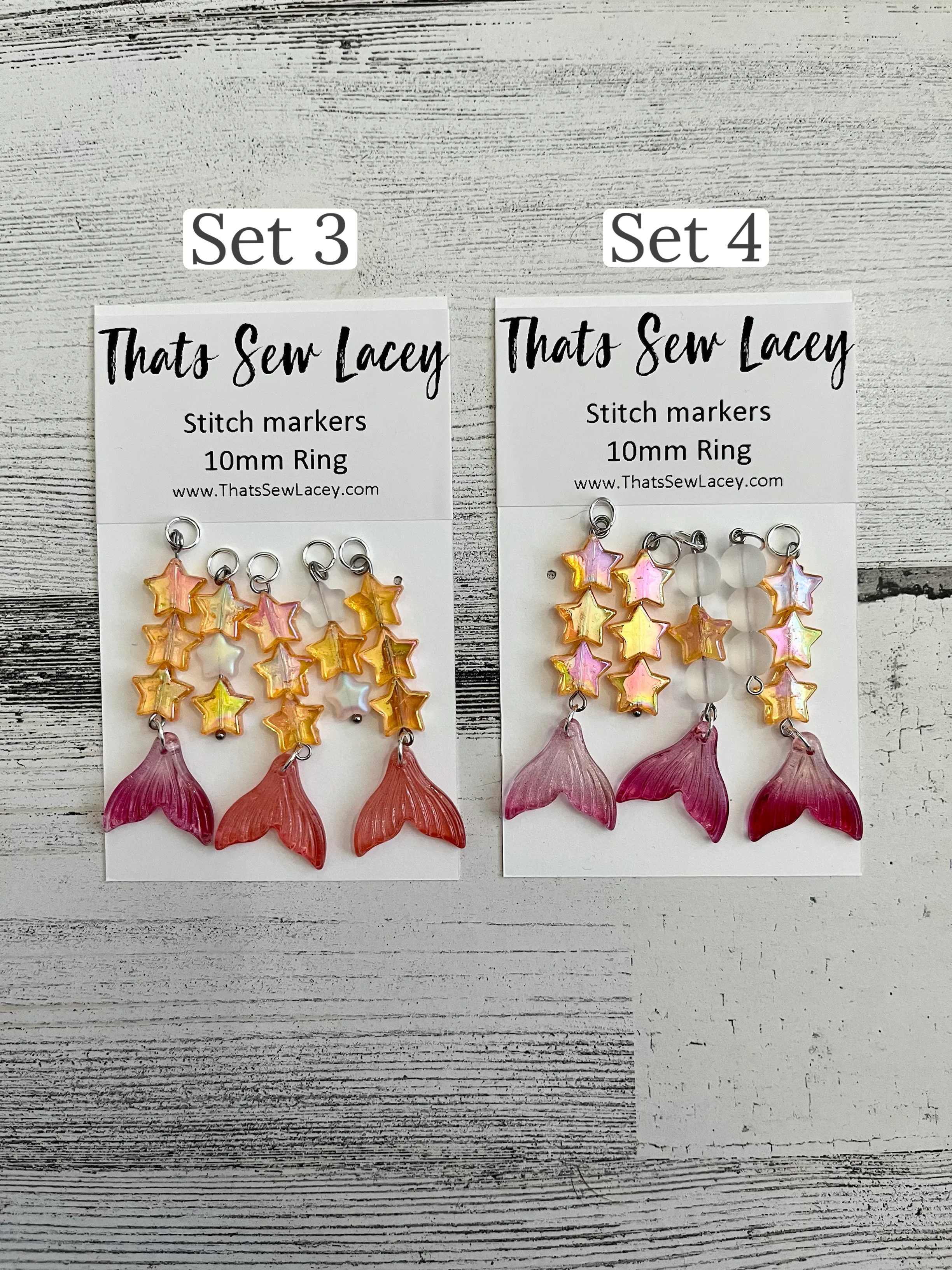 Iridescent Mermaid Tails - TSL Stitch Markers
