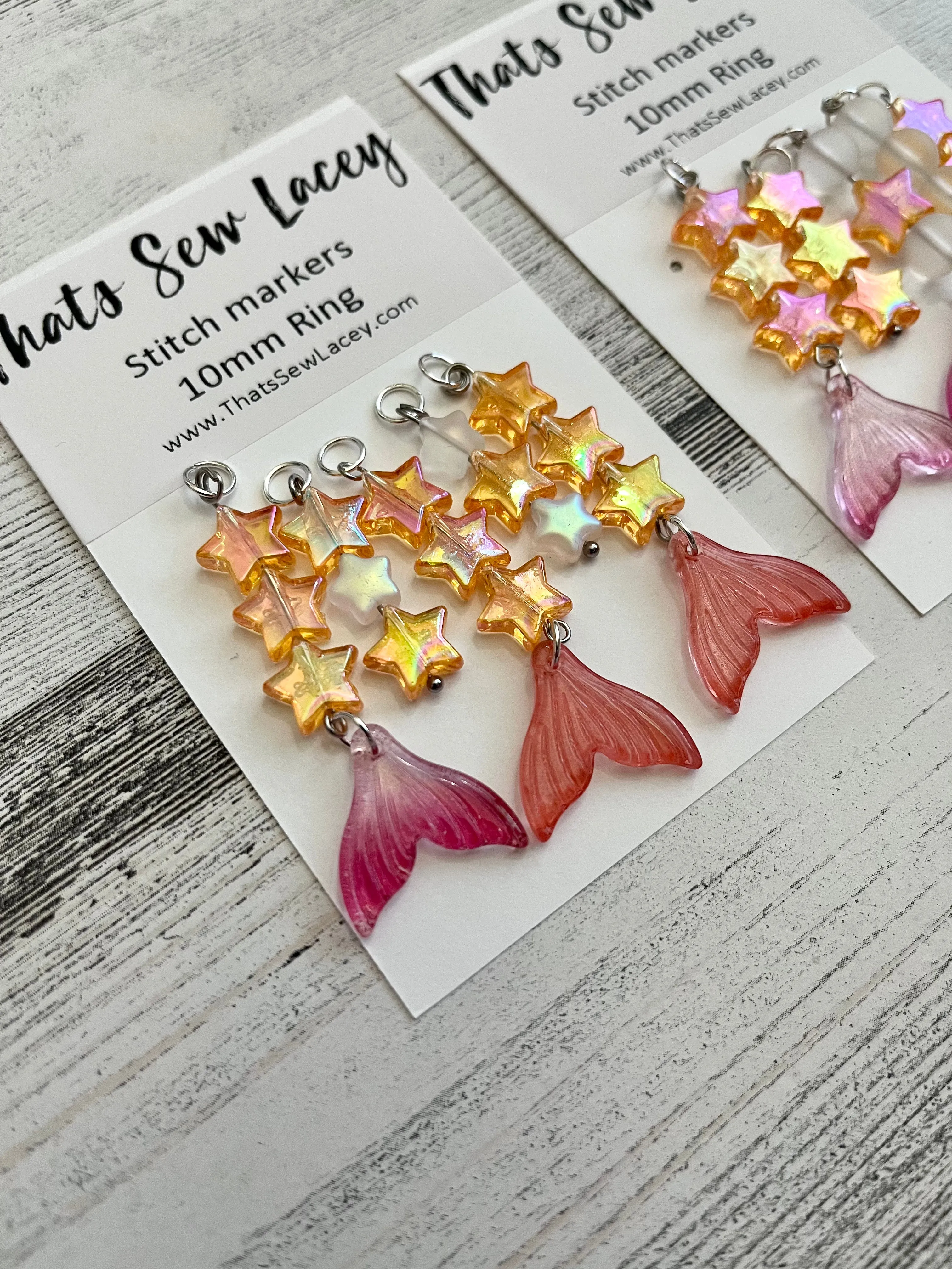 Iridescent Mermaid Tails - TSL Stitch Markers
