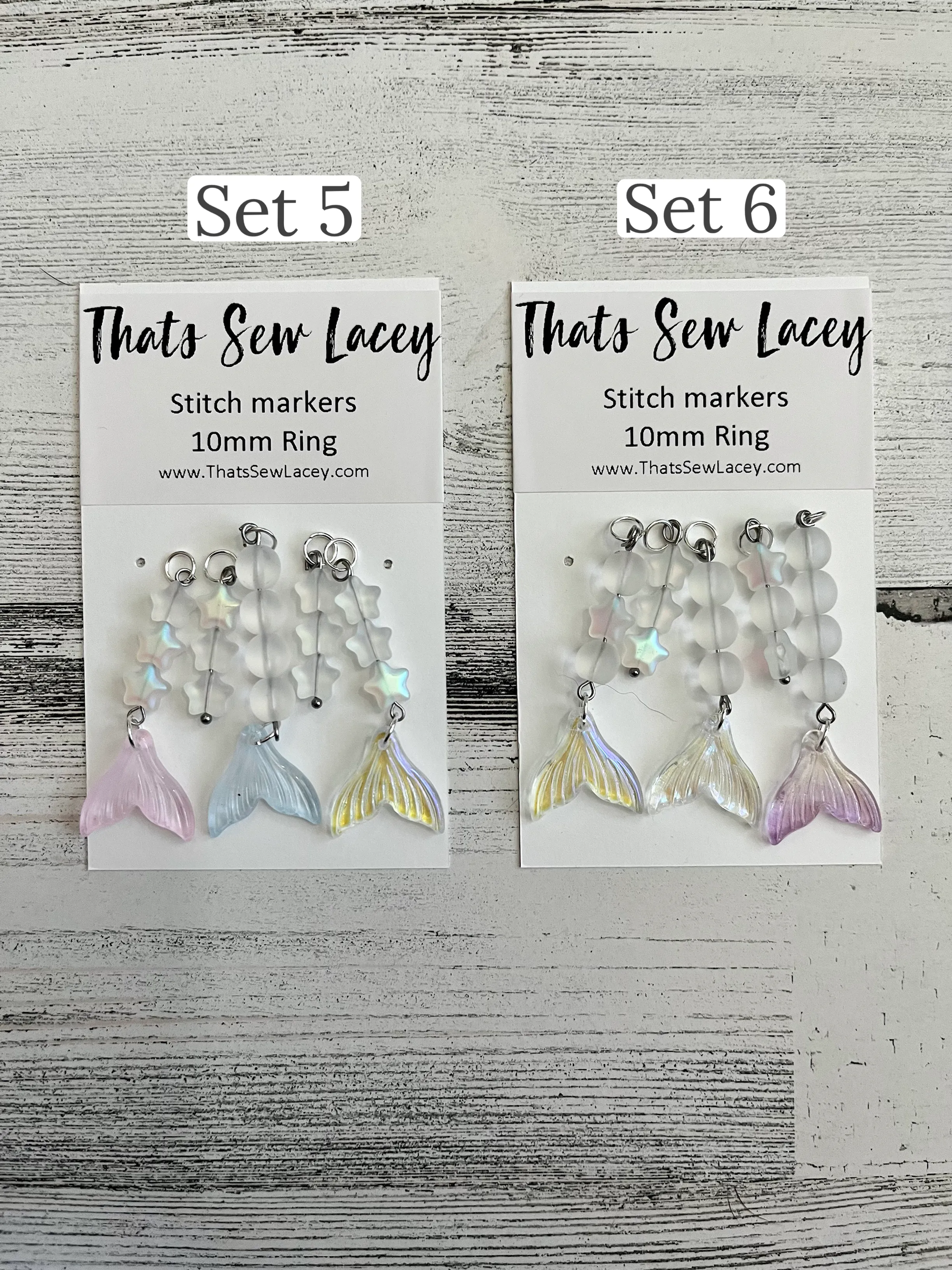 Iridescent Mermaid Tails - TSL Stitch Markers