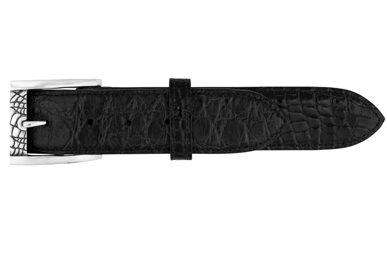 Jeff Deegan 1.5" Alligator Print Belt Buckle