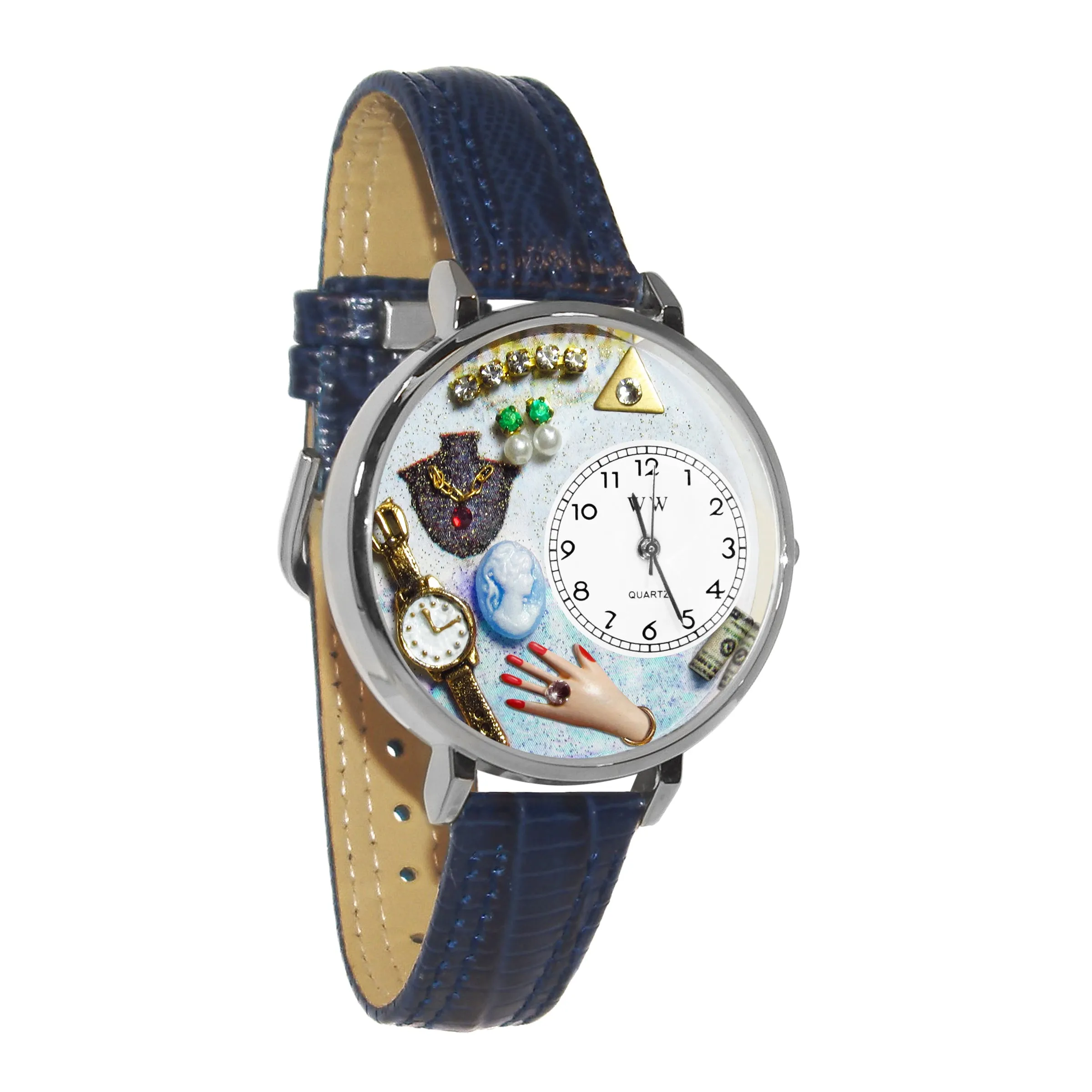 Jewelry Lover Blue 3D Watch Large Style