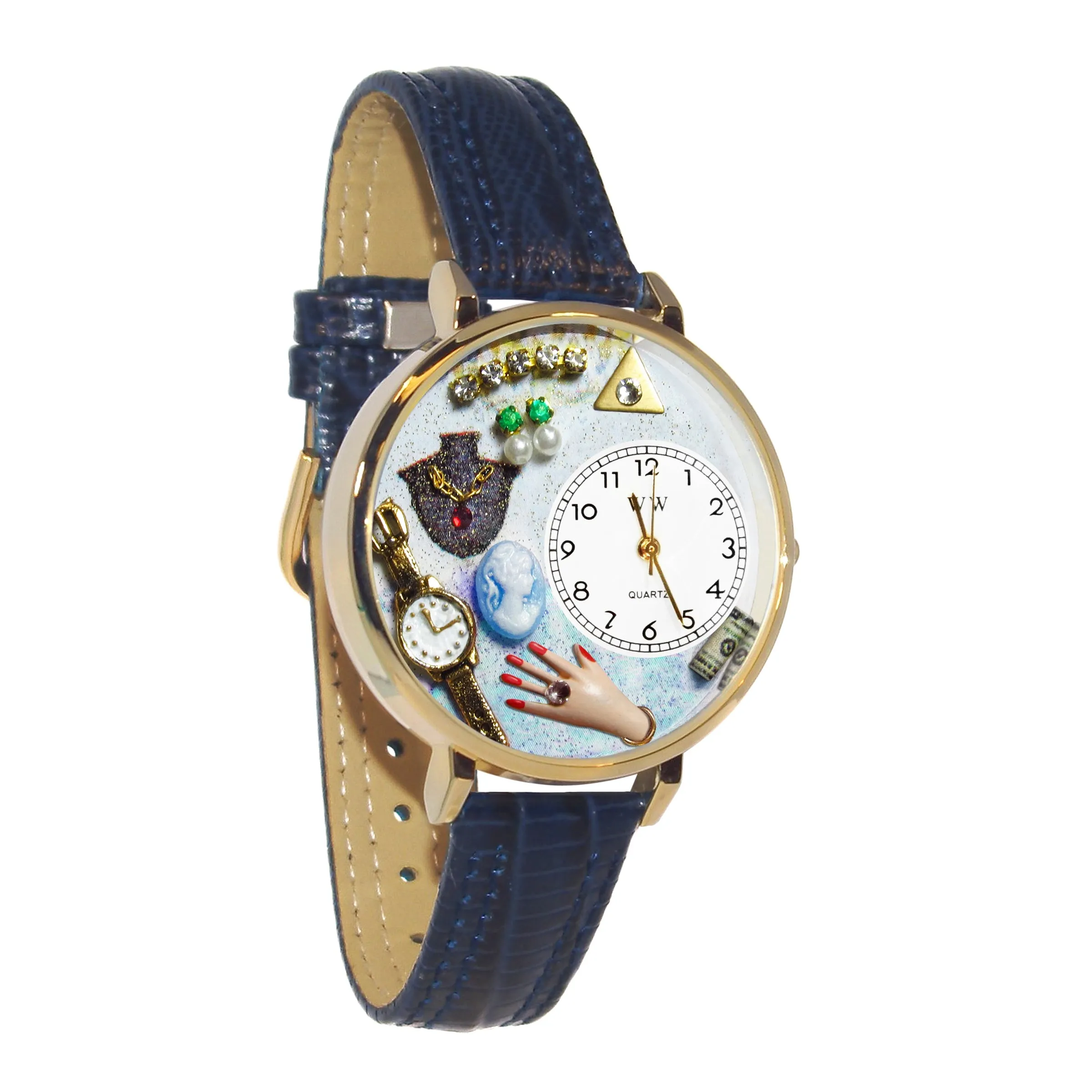 Jewelry Lover Blue 3D Watch Large Style