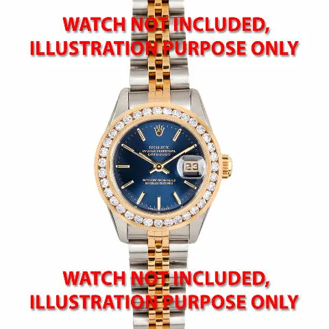LADIES 1.50CT CHANNEL SET 18KY DIAMOND BEZEL FOR ROLEX DATE, DATEJUST, PRESIDENT