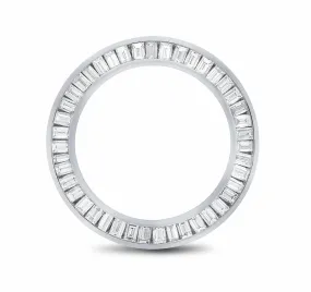 LADIES 1.75CT BAGUETTE DIAMOND BEZEL 14KW FOR ROLEX 26MM DATEJUST, PRESIDENT
