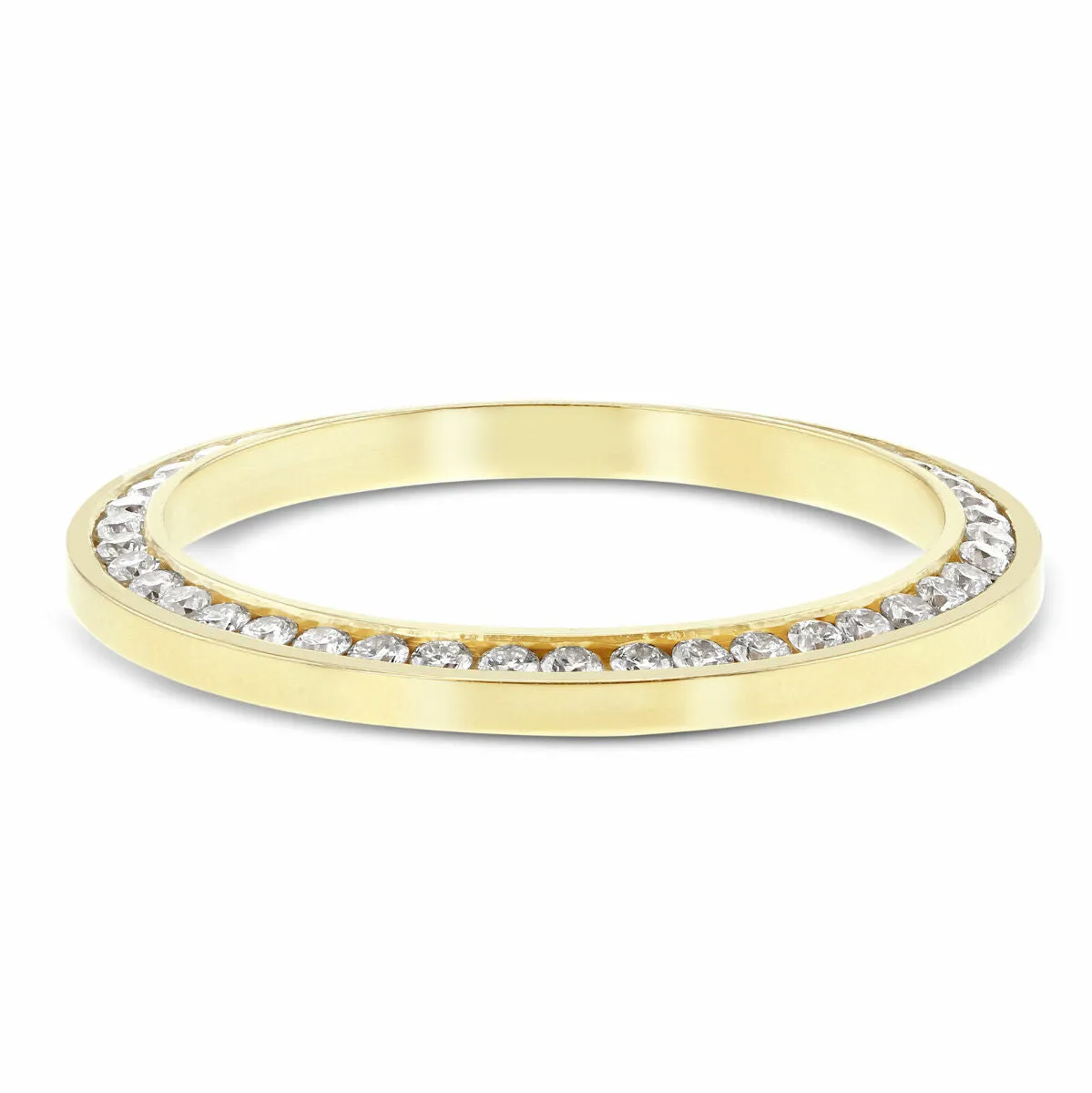 LADIES 1CT CHANNEL SET DIAMOND BEZEL 18KY FOR ROLEX DATE, DATEJUST, PRESIDENT