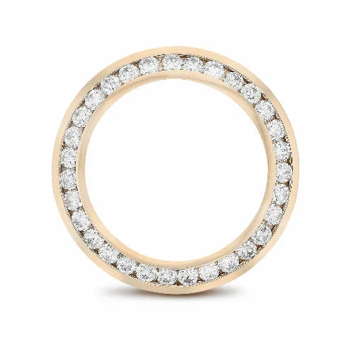 LADIES 2CT CHANNEL SET DIAMOND BEZEL 14KY FOR ROLEX 26MM DATEJUST, PRESIDENT