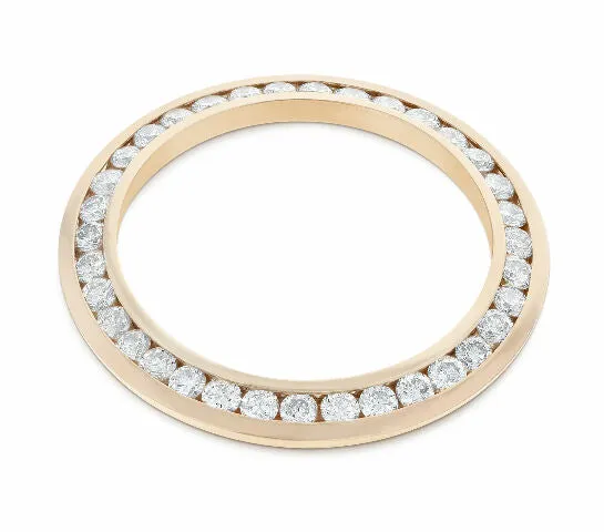LADIES 2CT CHANNEL SET DIAMOND BEZEL 14KY FOR ROLEX 26MM DATEJUST, PRESIDENT