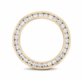 LADIES 2CT CHANNEL SET DIAMOND BEZEL 14KY FOR ROLEX 26MM DATEJUST, PRESIDENT