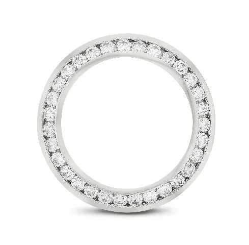LADY 2CT CHANNEL SET 18KW DIAMOND BEZEL FOR ROLEX DATE, DATEJUST, PRESIDENT 26MM
