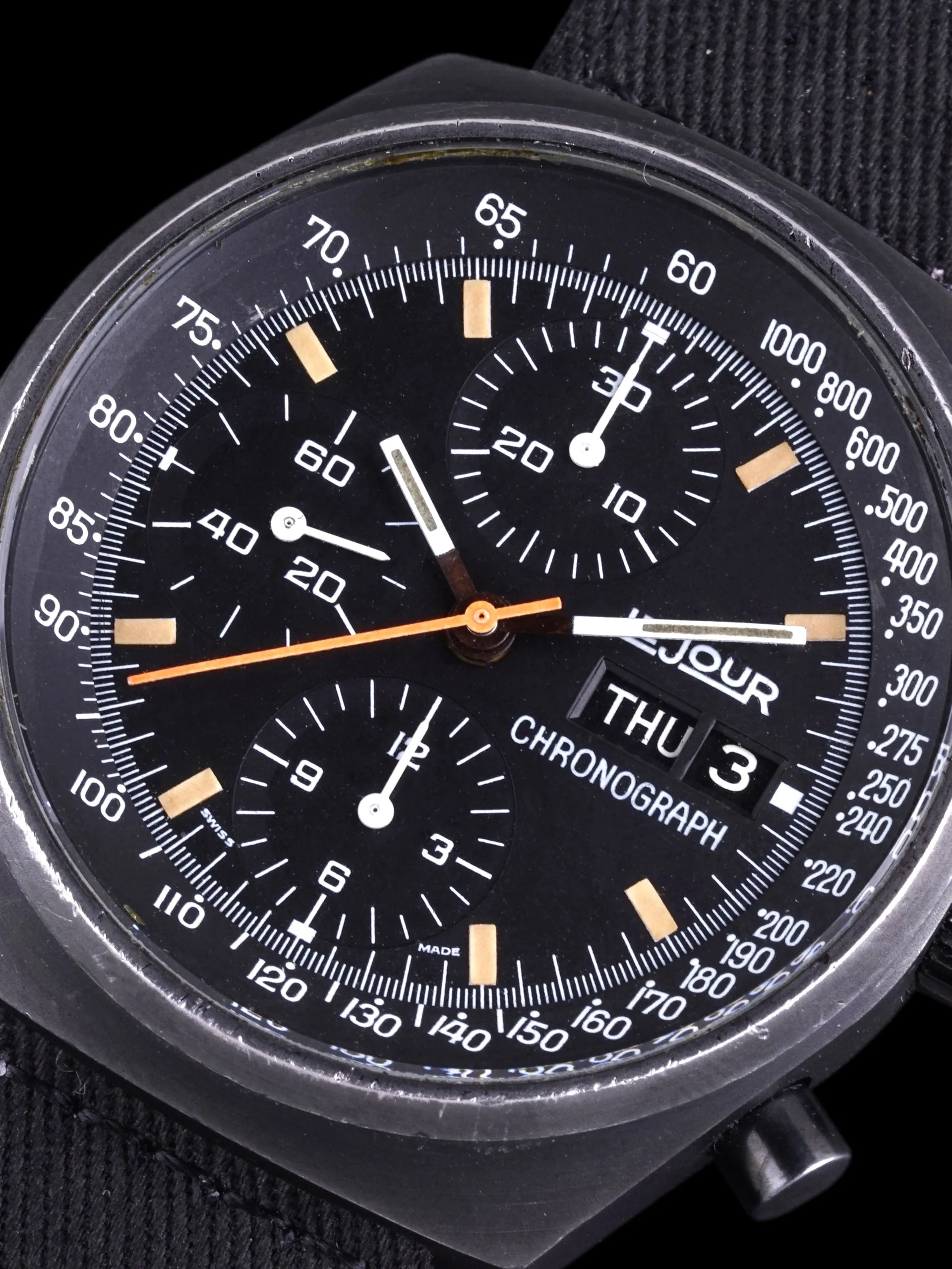 LeJour Chronograph (Ref. 7000) Original PVD Valjoux Cal. 7750