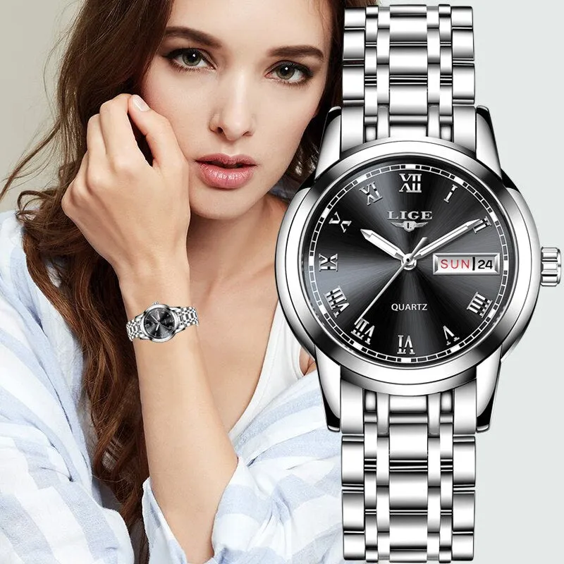 LIGE  Designer Women's Ultra Thin Quartz  Watch