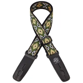 Lock-It Straps LIS-071-EI 2" Jacquard Strap w/ Lock-It Ends, Green/Yellow